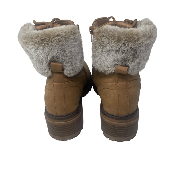 Rouge Helium Women’s Faux Fur Lace Up Side Zip Up Boots Size 10 - Picture 5 of 10